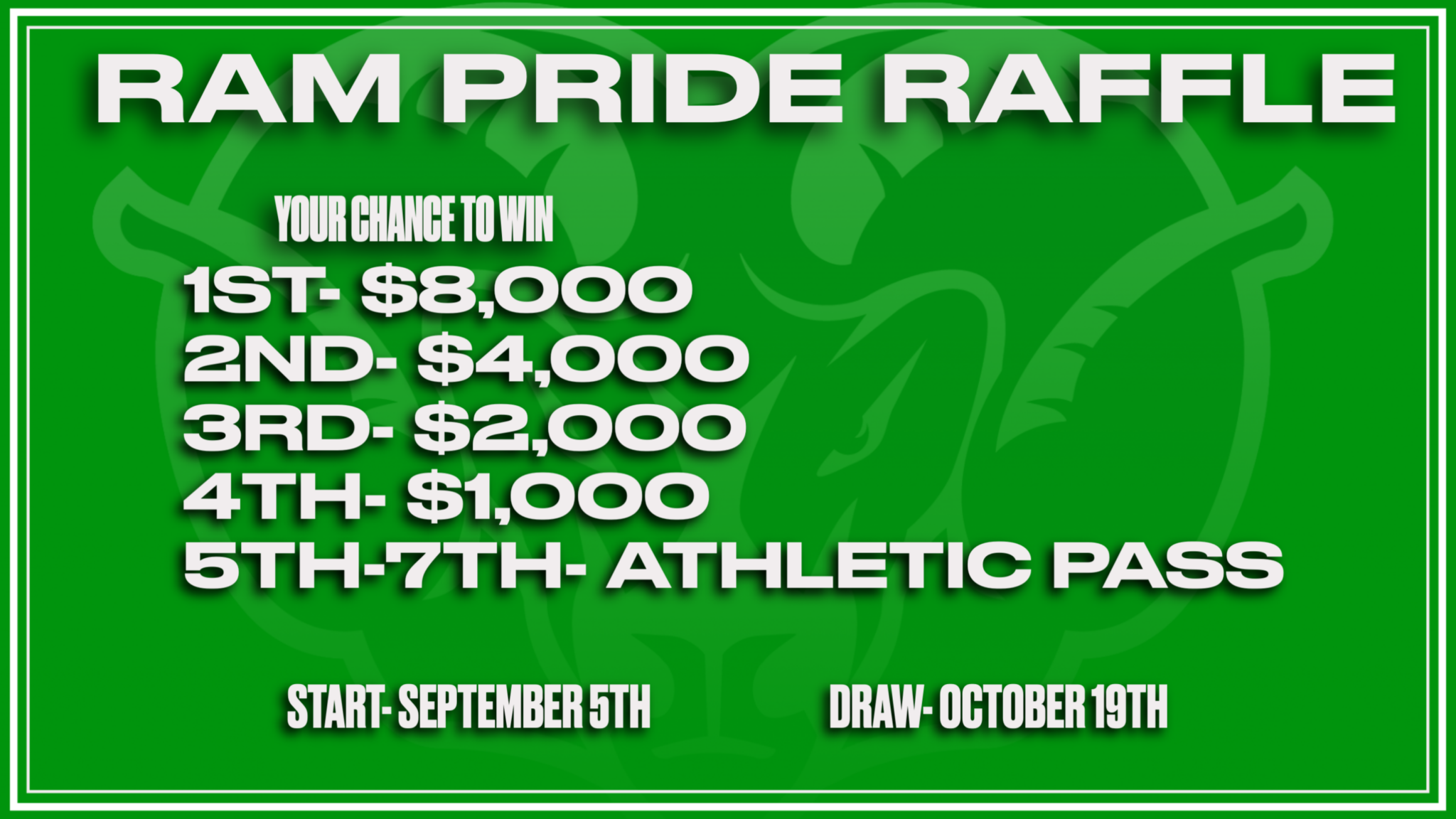 Pride Raffles Purchase Ram Pride Raffle Tickets TODAY! - Badin Athletics