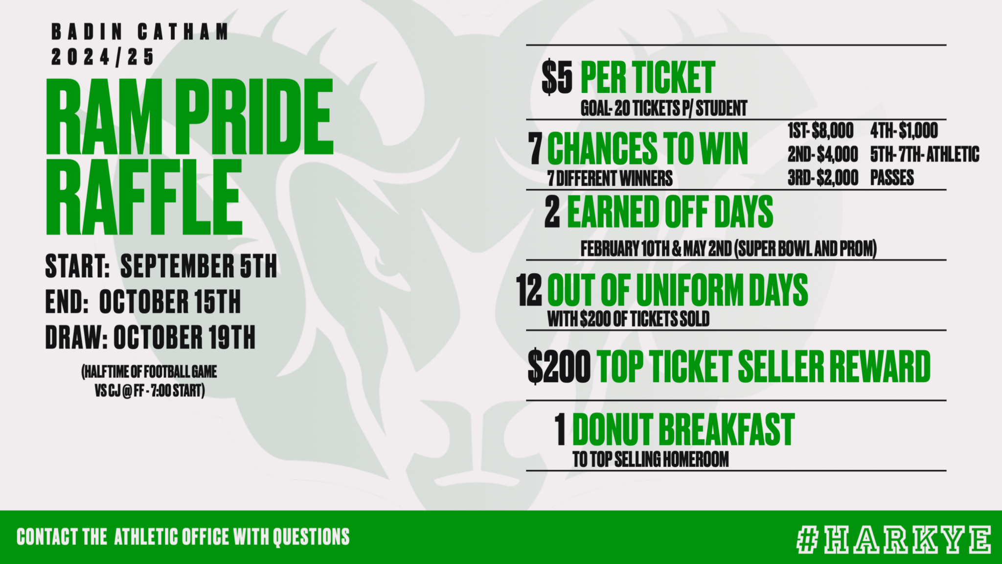 Pride Raffle Tickets Purchase Ram Pride Raffle Tickets TODAY! - Badin Athletics